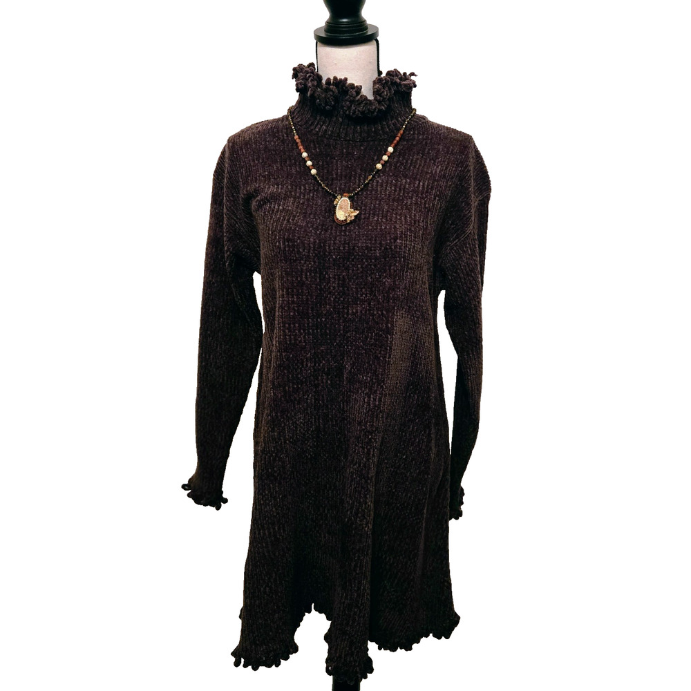 Newport News Vintage Women's Brown Sweater Dress Size M